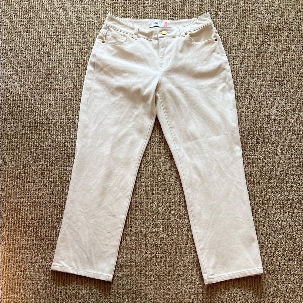 CAbi SoHo - Women's Boot Cut Jeans in Cream - Size 4